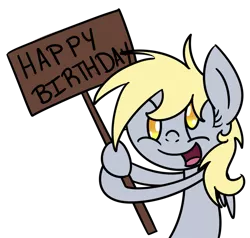 Size: 1149x1096 | Tagged: safe, artist:cuttycommando, derpibooru import, derpy hooves, pony, image, png, sign, simple background, solo, transparent background