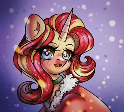 Size: 3000x2700 | Tagged: safe, artist:kirillllh, derpibooru import, sunset shimmer, pony, unicorn, christmas, female, high res, holiday, image, jpeg, mare, solo