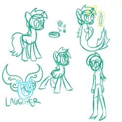 Size: 1024x1024 | Tagged: safe, artist:pixels-and-ponies, derpibooru import, lyra heartstrings, human, pony, sea pony, humanized, image, magic, png, seaponified, seapony lyra, sketch, species swap