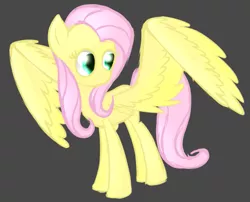 Size: 733x593 | Tagged: safe, artist:pixels-and-ponies, derpibooru import, fluttershy, pony, gray background, image, png, simple background, solo