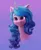 Size: 1138x1400 | Tagged: safe, artist:moonsheid, derpibooru import, izzy moonbow, pony, unicorn, my little pony: a new generation, bust, female, g5, happy, image, lineless, mare, open mouth, open smile, png, simple background, smiling, solo