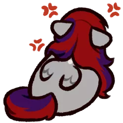 Size: 500x500 | Tagged: safe, artist:ak4neh, derpibooru import, oc, oc:evening prose, unofficial characters only, pegasus, pony, angry, emoji, emoticon, female, freckles, image, jewelry, mare, necklace, no talk me im angy, pearl necklace, png