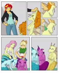 Size: 928x1147 | Tagged: suggestive, artist:vytz, derpibooru import, adagio dazzle, applejack, aria blaze, fluttershy, sonata dusk, sunset shimmer, siren, equestria girls, forced suiting, glue, image, jpeg, mask, masking, skinsuit, the dazzlings, unconscious