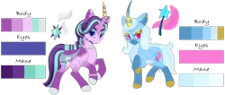 Size: 1639x694 | Tagged: safe, artist:xxgaea, derpibooru import, starlight glimmer, trixie, female, headcanon, image, implied bisexual, implied bluetrix, implied prince blueblood, lesbian, png, shipping, simple background, startrix, transparent background