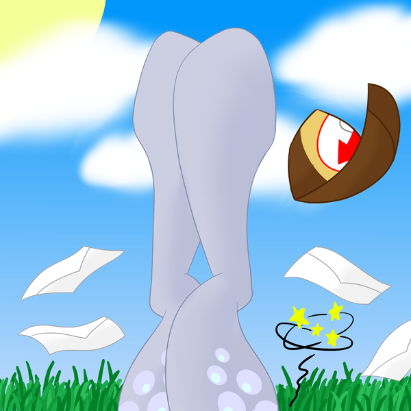 Size: 2500x2500 | Tagged: safe, artist:cycrus, derpibooru import, derpy hooves, pegasus, pony, crash landing, envelope, female, fetish, hat, hoof fetish, image, legs, mare, pain star, pictures of legs, png, solo