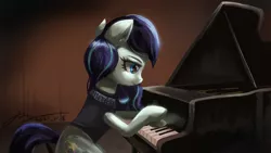 Size: 2666x1500 | Tagged: safe, artist:musical ray, derpibooru import, coloratura, image, musical instrument, piano, png, solo