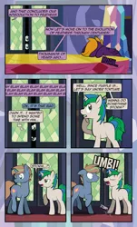 Size: 1920x3169 | Tagged: safe, artist:alexdti, derpibooru import, oc, oc:marco, oc:purple creativity, oc:umberto, pegasus, pony, unicorn, comic:quest for friendship, image, jpeg, twilight's castle