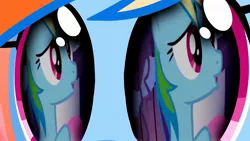 Size: 1920x1080 | Tagged: safe, derpibooru import, screencap, rainbow dash, pegasus, pony, magical mystery cure, sweet and elite, :o, a true true friend, balloon, eye reflection, female, image, jpeg, o, o mouth, open mouth, reflection, solo