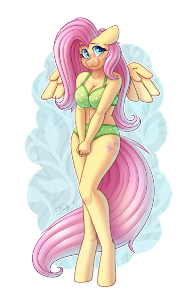 Size: 2208x3508 | Tagged: suggestive, alternate version, artist:dandy, derpibooru import, fluttershy, anthro, pegasus, pony, unguligrade anthro, :3, adorasexy, blushing, bra, breasts, busty fluttershy, cleavage, clothes, cute, female, floppy ears, high res, image, looking at you, mare, panties, png, questionable source, sexy, shy, shyabetes, smiling, solo, solo female, underwear, wings