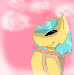 Size: 1025x1037 | Tagged: safe, artist:yourlocalloser, derpibooru import, oc, oc:boxfilly, unofficial characters only, pegasus, pony, box, cardboard box, cloud, eyes closed, female, filly, heart, image, jpeg, pegasus oc, simple background, smiling, solo, wings