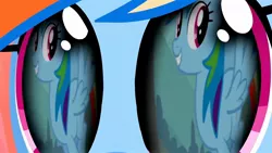 Size: 1920x1080 | Tagged: safe, derpibooru import, screencap, rainbow dash, magical mystery cure, may the best pet win, a true true friend, eye reflection, image, jpeg, reflection