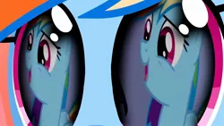 Size: 1920x1080 | Tagged: safe, derpibooru import, screencap, rainbow dash, magical mystery cure, wonderbolts academy, a true true friend, eye reflection, image, jpeg, reflection