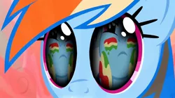 Size: 1920x1080 | Tagged: safe, derpibooru import, screencap, rainbow dash, dragonshy, magical mystery cure, a true true friend, eye reflection, image, jpeg, reflection