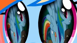 Size: 1920x1080 | Tagged: safe, derpibooru import, screencap, rainbow dash, magical mystery cure, may the best pet win, a true true friend, eye reflection, image, jpeg, reflection