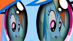 Size: 1920x1080 | Tagged: safe, derpibooru import, screencap, rainbow dash, magical mystery cure, may the best pet win, a true true friend, eye reflection, image, jpeg, reflection