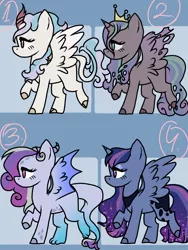 Size: 720x960 | Tagged: safe, artist:clown-bread, derpibooru import, oc, unofficial characters only, alicorn, changepony, dracony, dragon, hybrid, pony, alicorn oc, base used, ethereal mane, female, horn, image, interspecies offspring, jpeg, magical lesbian spawn, mare, offspring, parent:princess cadance, parent:princess celestia, parent:princess ember, parent:princess luna, parent:queen chrysalis, parent:rain shine, parent:twilight sparkle, parents:cadalis, parents:twiluna, raised hoof, starry mane, wings
