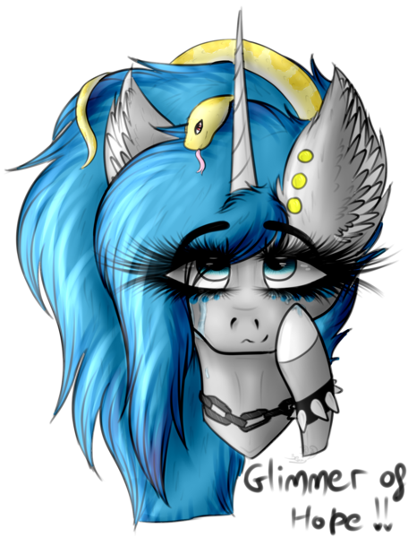 Size: 1365x1798 | Tagged: safe, artist:beamybutt, derpibooru import, oc, oc:moonbeam, unofficial characters only, pony, snake, unicorn, bracelet, bust, chains, ear fluff, ear piercing, eyelashes, female, horn, image, mare, piercing, png, simple background, spiked wristband, transparent background, unicorn oc, wristband