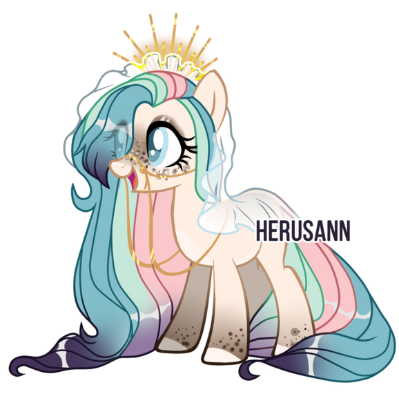 Size: 900x934 | Tagged: safe, artist:herusann, derpibooru import, oc, unofficial characters only, earth pony, pony, base used, crown, earth pony oc, eye clipping through hair, eyelashes, image, jewelry, png, regalia, simple background, smiling, solo, transparent background