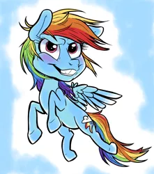 Size: 1226x1386 | Tagged: safe, artist:smirk, derpibooru import, rainbow dash, pegasus, pony, caricature, female, flying, full body, image, png, solo