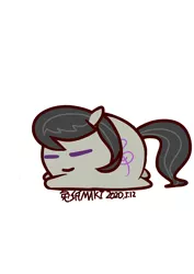 Size: 1000x1414 | Tagged: safe, artist:1395088159, derpibooru import, part of a set, octavia melody, earth pony, pony, chubbie, eyes closed, female, image, jpeg, simple background, solo, white background