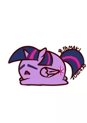 Size: 1000x1414 | Tagged: safe, artist:1395088159, derpibooru import, part of a set, twilight sparkle, twilight sparkle (alicorn), alicorn, pony, chubbie, eyes closed, female, image, jpeg, simple background, solo, white background