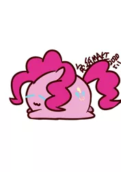 Size: 1000x1414 | Tagged: safe, artist:1395088159, derpibooru import, part of a set, pinkie pie, earth pony, pony, chubbie, eyes closed, female, image, jpeg, simple background, solo, white background