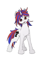 Size: 935x1323 | Tagged: safe, artist:calena, derpibooru import, oc, unofficial characters only, pony, unicorn, derpibooru community collaboration, 2022 community collab, derpibooru exclusive, image, looking at you, png, simple background, solo