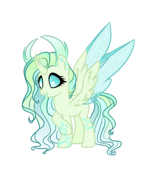 Size: 1290x1500 | Tagged: safe, artist:just-silvushka, derpibooru import, oc, unofficial characters only, changepony, hybrid, pony, base used, eyelashes, horn, image, interspecies offspring, magical lesbian spawn, offspring, parent:fluttershy, parent:queen chrysalis, parents:chrysashy, png, simple background, transparent background, wings