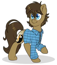 Size: 1600x1800 | Tagged: safe, artist:fluffyxai, derpibooru import, oc, oc:spirit wind, unofficial characters only, earth pony, pony, clothes, image, jewelry, male, necklace, png, shirt, solo, stallion