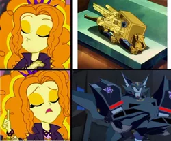 Size: 602x499 | Tagged: safe, derpibooru import, adagio dazzle, equestria girls, equestria girls series, sunset's backstage pass!, spoiler:eqg series (season 2), image, imgflip, jpeg, meme, photo, steeljaw, transformers, transformers generation 1, transformers robots in disguise (2015)