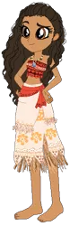 Size: 174x560 | Tagged: safe, artist:gihhbloonde, derpibooru import, equestria girls, barefoot, base used, clothes, equestria girls-ified, eyelashes, feet, female, hand on hip, image, moana, moana waialiki, png, simple background, smiling, solo, transparent background