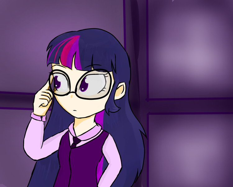 Size: 5000x4000 | Tagged: safe, artist:ginmay, derpibooru import, twilight sparkle, human, clothes, female, glasses, huan, humanized, image, lab coat, png, solo