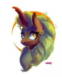 Size: 2281x2796 | Tagged: safe, artist:i love hurt, derpibooru import, kirin, pony, bust, g4, head, image, nimbus, png, portrait