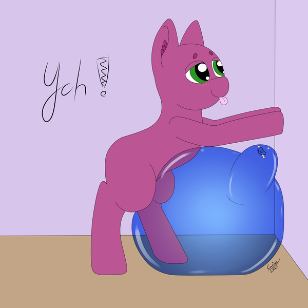 Size: 3700x3700 | Tagged: questionable, artist:cuddle_cruise, derpibooru import, any gender, any race, balloon, balloon fetish, balloon sitting, commission, fetish, humping, image, jpeg, sex, tongue out, ych example, your character here