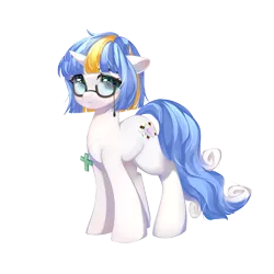 Size: 3000x3000 | Tagged: safe, artist:frost moon, derpibooru import, oc, oc:diviina, unofficial characters only, unicorn, female, glasses, image, png, simple background, solo, transparent background