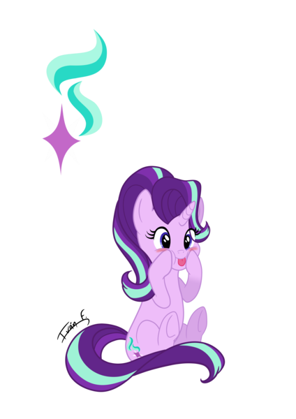 Size: 4961x7016 | Tagged: safe, artist:memprices, derpibooru import, starlight glimmer, pony, unicorn, :p, blushing, cute, cutie mark, derp, female, glimmerbetes, high res, hooves on face, image, mare, mlem, png, request, silly, simple background, sitting, smiling, solo, tongue out, transparent background, vector