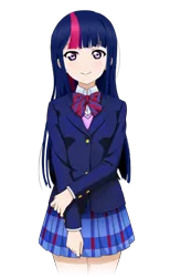 Size: 738x1200 | Tagged: safe, artist:cre58a, derpibooru import, twilight sparkle, human, anime, humanized, image, love live! school idol project, photoshop, png