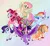 Size: 1074x995 | Tagged: safe, artist:s0ftserve, derpibooru import, applejack, fluttershy, pinkie pie, rainbow dash, rarity, spike, twilight sparkle, twilight sparkle (alicorn), alicorn, dragon, earth pony, pegasus, pony, unicorn, my little pony: the movie, alternate design, base used, colored hooves, colored wings, female, gradient mane, image, looking at you, male, mane seven, mane six, mare, png, smiling, socks (coat marking), spread wings, twitterina design, wings