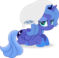 Size: 4956x4918 | Tagged: safe, artist:thatusualguy06, derpibooru import, princess luna, alicorn, pony, friendship is magic, .svg available, absurd resolution, derpibooru exclusive, female, hoof shoes, image, jewelry, looking at you, luna day, luna is not amused, mare, pillow, png, regalia, s1 luna, simple background, solo, transparent background, unamused, vector