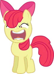 Size: 648x892 | Tagged: safe, artist:creshosk, derpibooru import, apple bloom, earth pony, pony, angry, female, filly, image, png, simple background, solo, transparent background, vector
