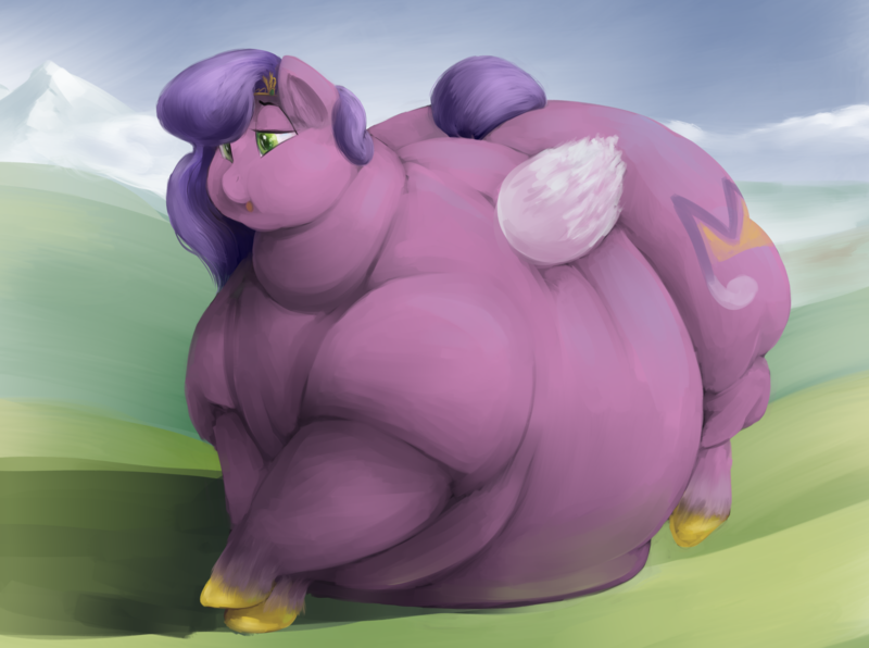 Size: 2949x2198 | Tagged: questionable, artist:lupin quill, derpibooru import, pipp petals, pegasus, adipipp, alternate hairstyle, belly, big belly, bingo wings, butt, chubby cheeks, fat, fat fetish, female, fetish, flabby chest, g5, image, large butt, lineless, morbidly obese, near immobile, neck fat, obese, panting, plot, png, rolls of fat, solo, solo female, tongue out, waddle