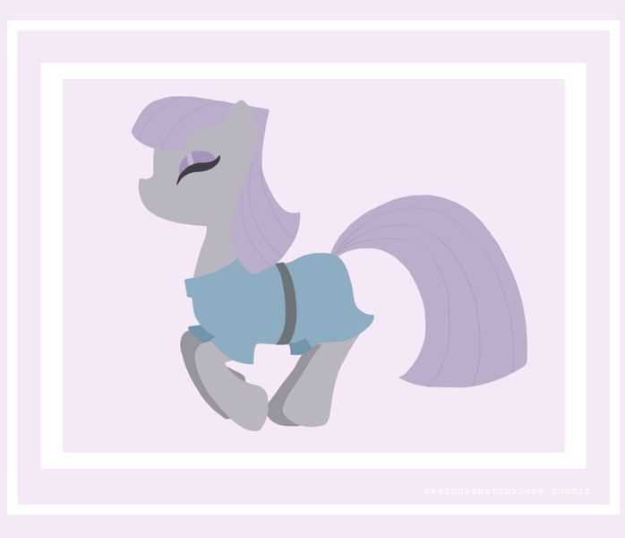 Size: 1178x1012 | Tagged: safe, artist:rlynn-art, artist:sketchysketchiness, derpibooru import, maud pie, earth pony, pony, eyes closed, female, image, jpeg, mare, pronking, simple background, solo