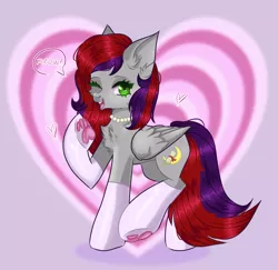 Size: 1814x1760 | Tagged: safe, artist:agniabelskaa, derpibooru import, oc, oc:evening prose, unofficial characters only, pegasus, pony, cat paws, chest fluff, clothes, female, freckles, image, jewelry, mare, necklace, one eye closed, pearl necklace, png, socks, wink