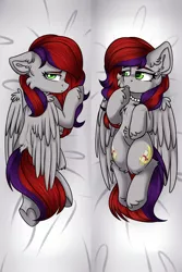 Size: 3000x4500 | Tagged: safe, artist:brokenwings2811, derpibooru import, oc, oc:evening prose, unofficial characters only, pegasus, pony, body pillow, dakimakura cover, female, freckles, image, jewelry, mare, necklace, pearl necklace, png