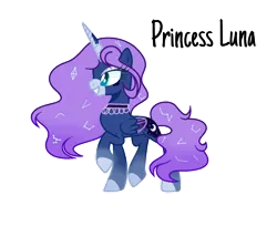 Size: 1280x1047 | Tagged: safe, artist:88astra88, derpibooru import, princess luna, alicorn, pony, base used, choker, constellation, ethereal mane, eyelashes, female, grin, image, mare, png, redesign, simple background, smiling, solo, starry mane, transparent background