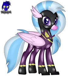 Size: 3840x4154 | Tagged: safe, artist:damlanil, derpibooru import, silverstream, classical hippogriff, hippogriff, pony, catsuit, clothes, costume, cute, female, goggles, happy, image, latex, latex suit, looking at you, mare, png, rubber, shadowbolts, shadowbolts costume, shine, shiny, show accurate, simple background, solo, suit, transparent background, vector, wings