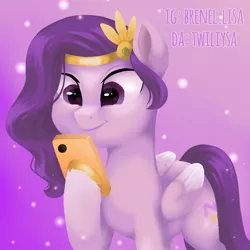 Size: 768x768 | Tagged: safe, artist:twiliysa, derpibooru import, pipp petals, pegasus, g5, image, jpeg, phone, solo