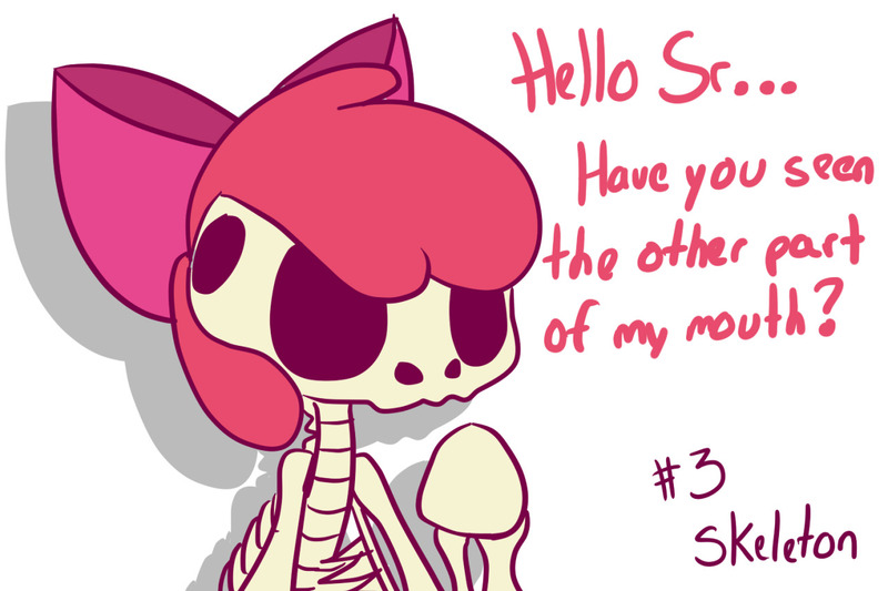 Size: 1280x853 | Tagged: safe, artist:arielsbx, derpibooru import, apple bloom, earth pony, pony, bone, clothes, costume, female, filly, halloween, holiday, image, jpeg, skeleton