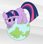 Size: 151x153 | Tagged: safe, artist:dentist73548, derpibooru import, edit, twilight sparkle, pony, unicorn, secret of my excess, female, globe, image, mare, picture for breezies, png, solo, unicorn twilight
