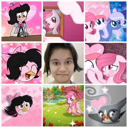 Size: 1500x1500 | Tagged: safe, artist:guruyunus17, artist:muhammad yunus, derpibooru import, oc, oc:annisa trihapsari, oc:siti shafiyyah, earth pony, human, pony, angry birds, art vs artist, image, irl, irl human, jpeg, meme, photo, selfie